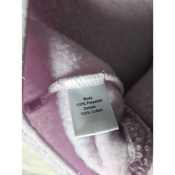 Vera Bradley Plum Pansies Lavender Teddy Fleece 1/4 Zip Pullover Sz Large - Picture 6 of 13
